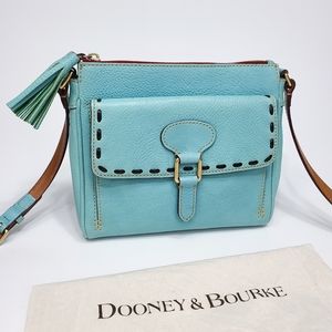 Dooney & Bourke Florentine Flap Pocket Crossbody in Aqua